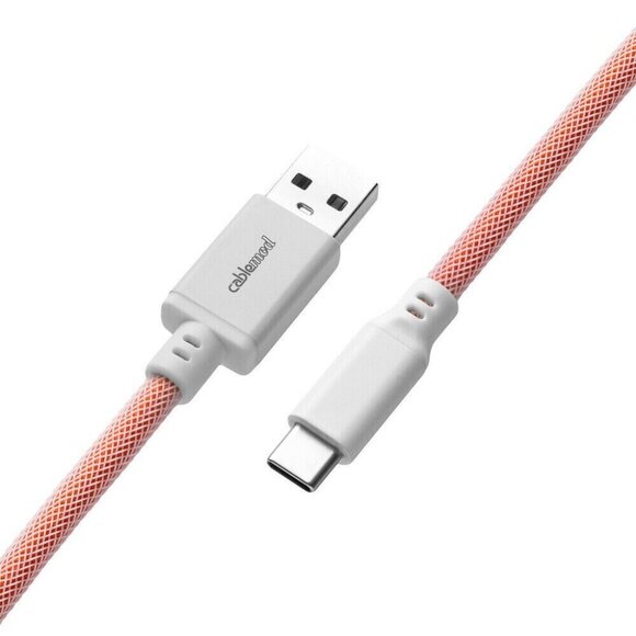 CableMod Classic Coiled Keyboard Cable USB A to USB Type C 150cm - Orangesicle - Picture 3 of 4